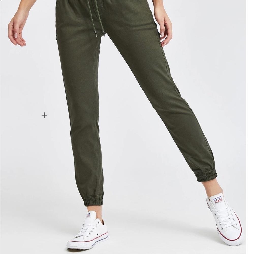 Almost Famous Women's Plus Size Olive Green Jogger